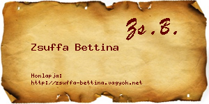 Zsuffa Bettina névjegykártya
