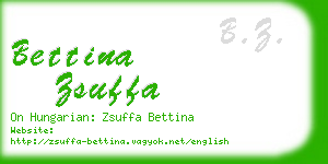 bettina zsuffa business card